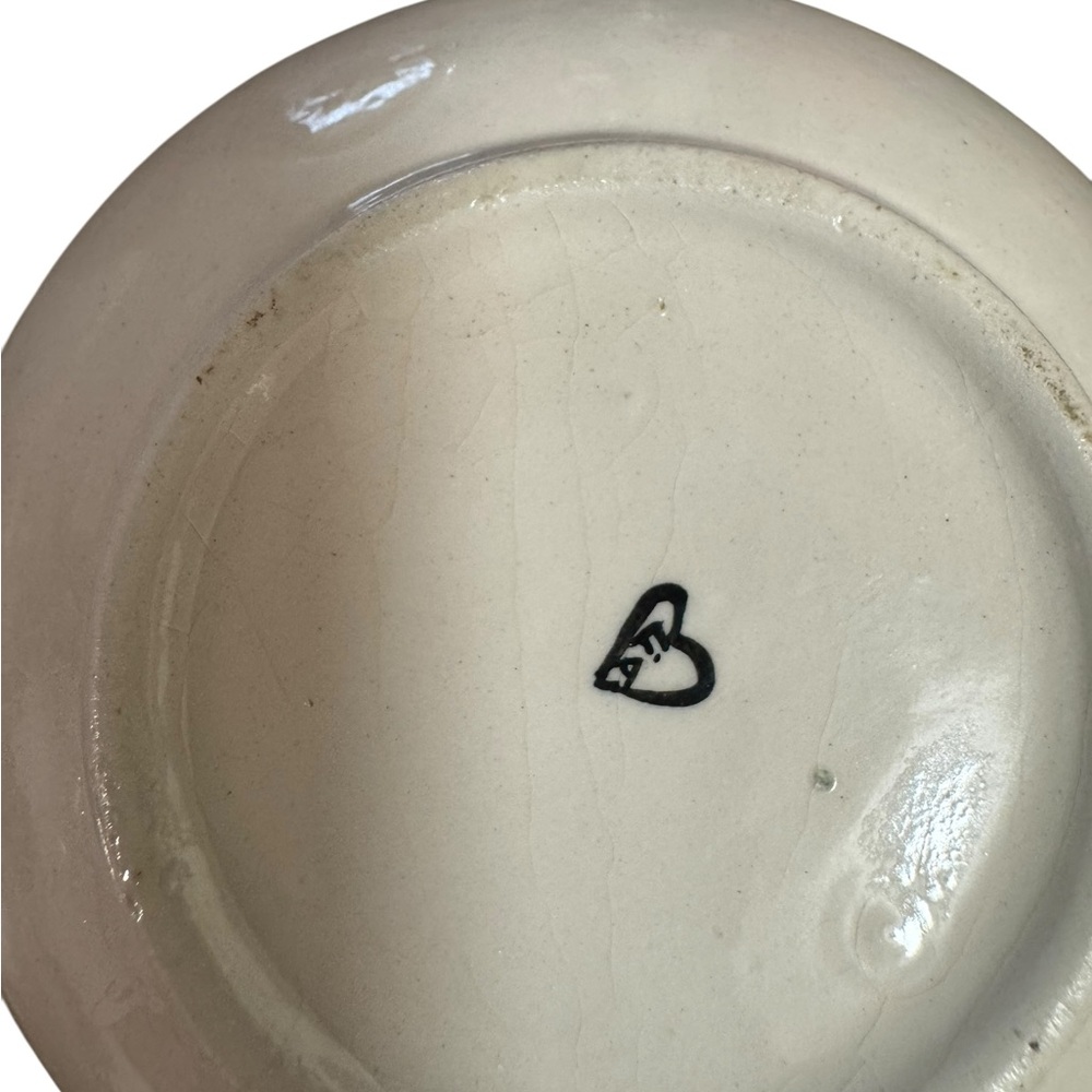 Vintage Handmade Pottery Trinket Box Floral Lid Signed FA Heart Studio Art - Picture 5 of 8